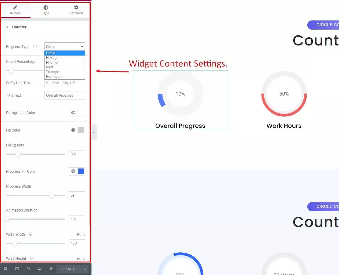 How to Use ER Circle Counter Widget