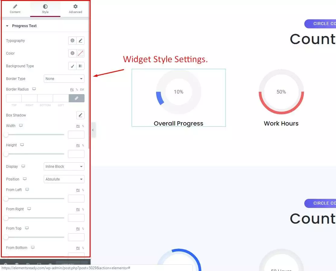 How to Use ER Circle Counter Widget